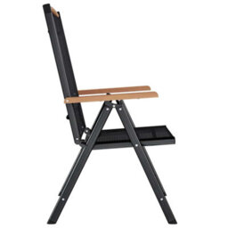 Walplus Folding Garden Chairs 6 Pcs Textilene Black - thumbnail 5