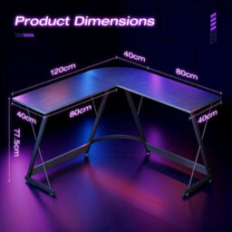 L Shaped Gaming Desk,  Corner Computer Desk - thumbnail 2