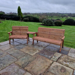 Churnet Valley Garden Furniture Ltd Valley 5 Seat Set 1X2B 1X3B Angled Tray - thumbnail 2