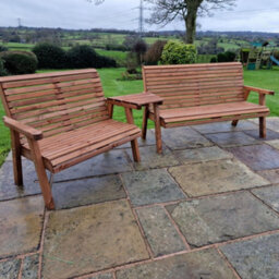 Churnet Valley Garden Furniture Ltd Valley 5 Seat Set 1X2B 1X3B Angled Tray - thumbnail 3