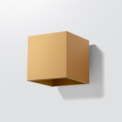 Sollux Lighting Quad Steel Gold 1 Lights Minimalistic Wall Light - image 1