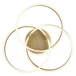Luminosa Lighting Luminosa Herwig Integrated Led Semi Flush Ceiling Light Gold Colours Matt Led Dimmable 2700-6000K Remote Control - thumbnail 3
