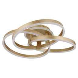 Luminosa Lighting Luminosa Herwig Integrated Led Semi Flush Ceiling Light Gold Colours Matt Led Dimmable 2700-6000K Remote Control - thumbnail 2