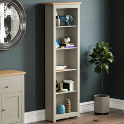 Lassic Vida Designs Arlington Grey 5 Tier Bookcase Freestanding Shelving Unit (H)1750mm (W)600mm (D)240mm - thumbnail 1