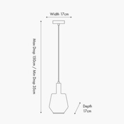 Pacific Lifestyle Jake Shiny Smoked Glass Pendant - thumbnail 2