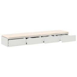 Berkfield Bed Drawers White 140X36,5X16,5 Cm Engineered Wood - thumbnail 3