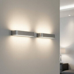 Ultra Beam Lighting Ultrabeam Brushed Aluminium Up And Down Indoor Led Wall Light 12 Watt Led 1200 Lumens Width 450mm - thumbnail 3