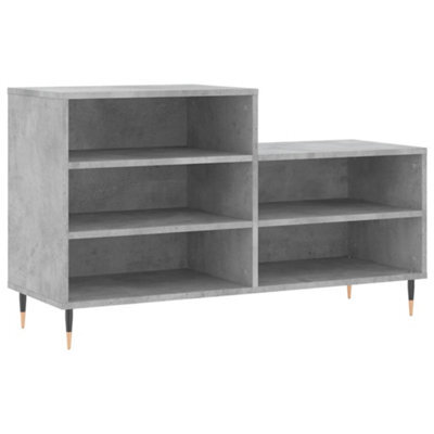 Berkfield Modern Shoe Cabinet Concrete Grey 102X36X60 Cm Engineered Wood