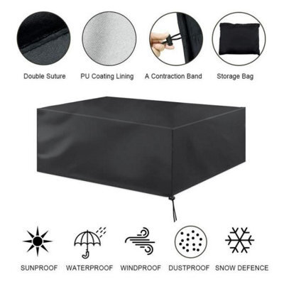 Waterproof Garden Furniture Protection Tarpaulin 210D Oxford 213X132X74Cm Garden Patio Set Protection Cover