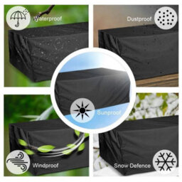 Waterproof Garden Furniture Protection Tarpaulin 210D Oxford 213X132X74Cm Garden Patio Set Protection Cover - thumbnail 4