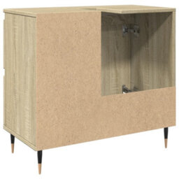Berkfield Bathroom Sink Cabinet Sonoma Oak 65X33X60 Cm Engineered Wood - thumbnail 5