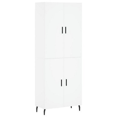 Berkfield Elegant Highboard White 69.5X34X180 Cm Engineered Wood - image 1