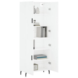 Berkfield Elegant Highboard White 69.5X34X180 Cm Engineered Wood - thumbnail 3