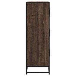 Berkfield Highboard Brown Oak 68X35X106.5 Cm Engineered Wood And Metal - thumbnail 5