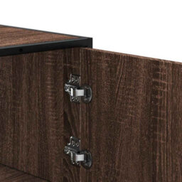 Berkfield Highboard Brown Oak 68X35X106.5 Cm Engineered Wood And Metal - thumbnail 8