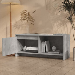 Berkfield Tv Cabinet Concrete Grey 90X35X40 Cm Engineered Wood - thumbnail 3