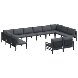 Berkfield Modern Garden Sofa Set 12 Pcs Anthracite Steel