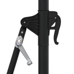 Berkfield Wall-Mounted Parasol With Leds And Metal Pole 300 Cm Sand - thumbnail 7