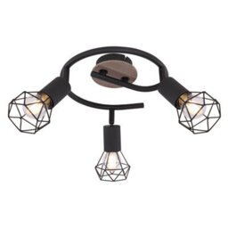 Luminosa Lighting Luminosa Xara I Ceiling Spotlight Clusters Black Brown 3X E14