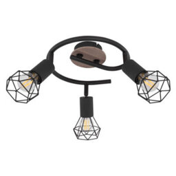 Luminosa Lighting Luminosa Xara I Ceiling Spotlight Clusters Black Brown 3X E14 - thumbnail 2