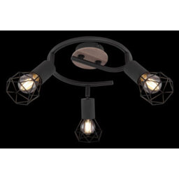 Luminosa Lighting Luminosa Xara I Ceiling Spotlight Clusters Black Brown 3X E14 - thumbnail 5