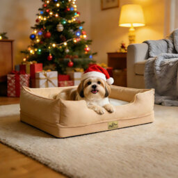 Bingopaw 77X63X18Cm Dog Bed Orthopedic Waterproof Nesting Bed Removable Cover Pet Crate Beds, Beige - thumbnail 7