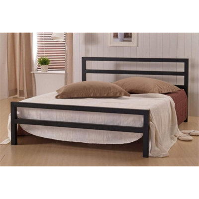 TL Beds Black Square Tubular Metal Bed Frame - King Size 5Ft