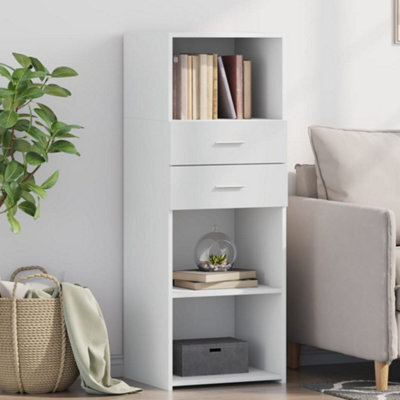 Berkfield Highboard White 45X42.5X124 Cm Engineered Wood - image 1