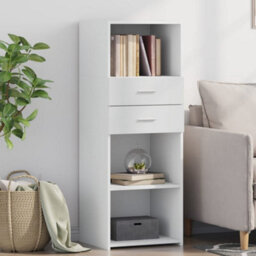 Berkfield Highboard White 45X42.5X124 Cm Engineered Wood