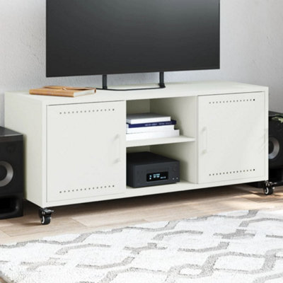 Berkfield Tv Cabinet White 100.5X39X43.5 Cm Steel - image 1