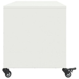 Berkfield Tv Cabinet White 100.5X39X43.5 Cm Steel - thumbnail 7