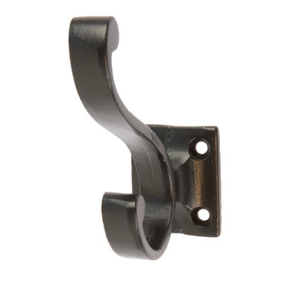 Hammer and Tongs Hammer & Tongs Square Back Hat & Coat Hook - W35mm X H80mm - Black - image 1