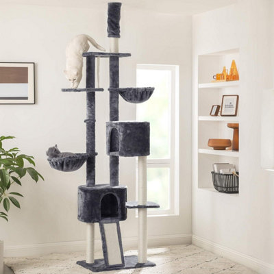 Feandrea Floor-To-Ceiling Cat Tree, 2.4-2.6 M, Cat Tower, Smoky Grey - image 1