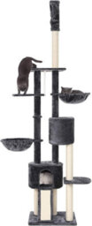 Feandrea Floor-To-Ceiling Cat Tree, 2.4-2.6 M, Cat Tower, Smoky Grey - thumbnail 3