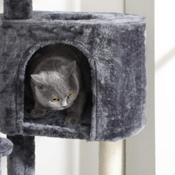 Feandrea Floor-To-Ceiling Cat Tree, 2.4-2.6 M, Cat Tower, Smoky Grey - thumbnail 8