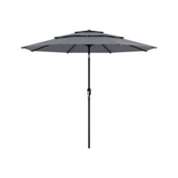 Breeins Light Grey Garden 3-Tier Umbrella Outdoor Patio Umbrellas Parasol For Beach Backyard And Pool With Stand - thumbnail 3