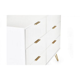 Ashfield Matte White Chest Of Drawers (6 Drawers) - thumbnail 7