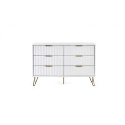 Ashfield Matte White Chest Of Drawers (6 Drawers) - thumbnail 4