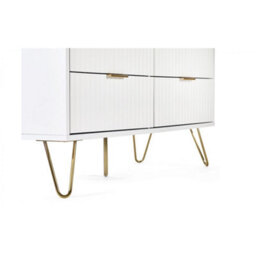 Ashfield Matte White Chest Of Drawers (6 Drawers) - thumbnail 6