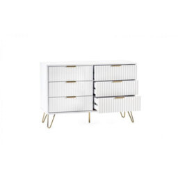 Ashfield Matte White Chest Of Drawers (6 Drawers) - thumbnail 3