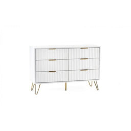 Ashfield Matte White Chest Of Drawers (6 Drawers) - thumbnail 2