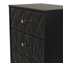 Genoa Ready Assembled Matt Black No Effect 3 Drawer Deep Chest (H)791mm (W)746mm (D)395mm - thumbnail 3