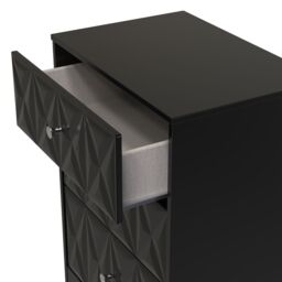 Genoa Ready Assembled Matt Black No Effect 3 Drawer Deep Chest (H)791mm (W)746mm (D)395mm - thumbnail 2
