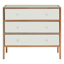 Orsina Stylish 3 Drawer Chest, Functional Design Sturdy Chest For Hallway, Tall 3 Drawer Chest For Livingroom