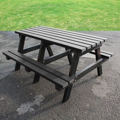 NBB Outdoors Nbb 100% Recycled Plastic Furniture Junior Picnic Table In Black
