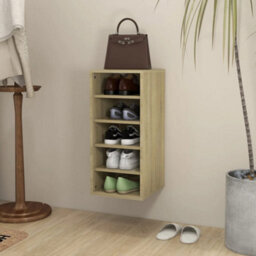 Berkfield Shoe Cabinet Sonoma Oak 31.5X35X70 Cm Engineered Wood - thumbnail 1