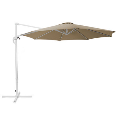 Beliani Cantilever Parasol 300 Cm Savona Sand Beige Beige - image 1