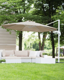 Beliani Cantilever Parasol 300 Cm Savona Sand Beige Beige - thumbnail 2