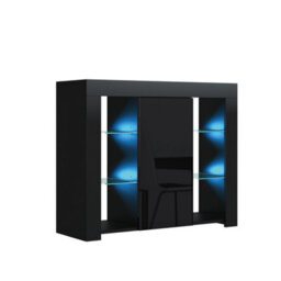 Sideboard Harbor 97Cm - Black With Gloss Doors - thumbnail 7
