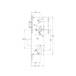 Winkhaus 2 Hook Av2 Autolock - Lh - 55mm Bset - thumbnail 4